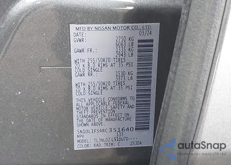 2024 Infiniti Qx60 Luxe Awd из США, поврежденный, VIN 5N1DL1FS4RC351640